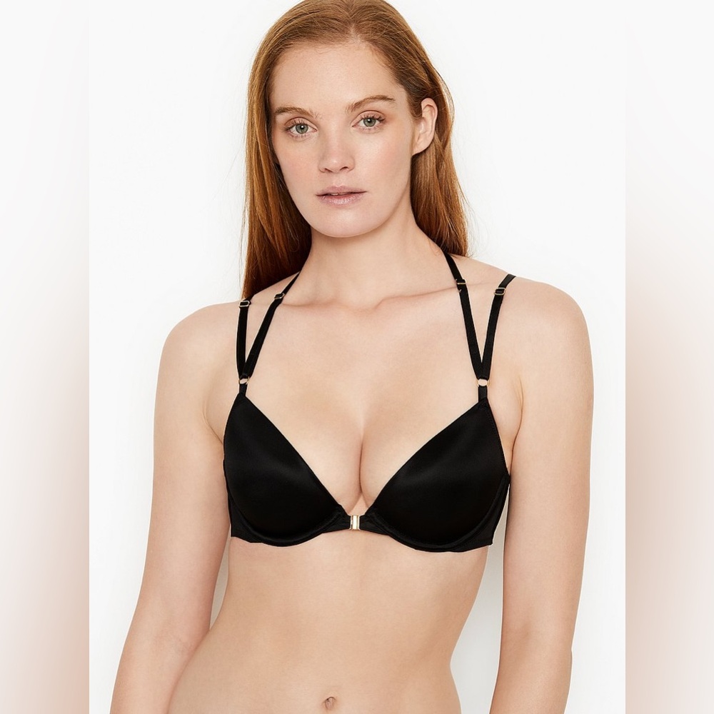 Victorias Secret Black Butterfly Lightly Lined Demi Bra Size 34C - Picture 3 of 8